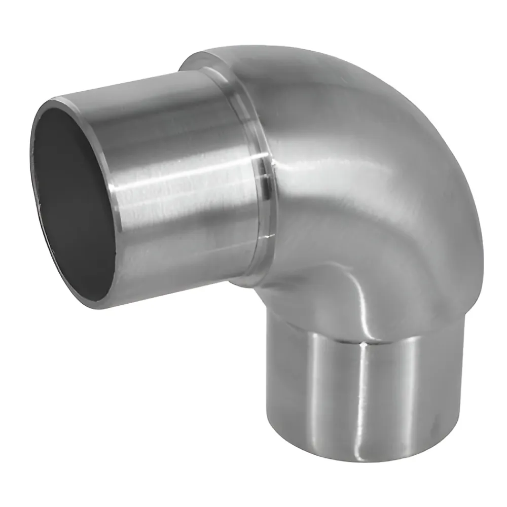 MySystem 2 x Raccord 90 degrés arrondi pour tube diam. 42,4 x 2 mm - Inox 316- Accessoire D'Escalier