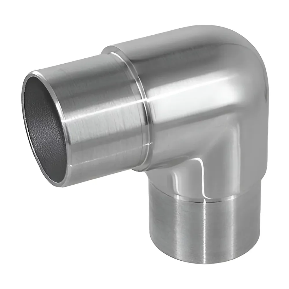 MySystem 2 x Raccord 90 degrés pour tube diam. 42,4 x 2 mm - Inox 304- Accessoire D'Escalier