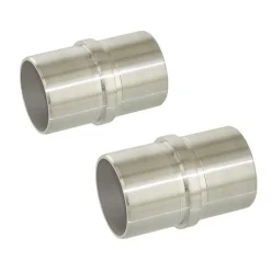 MySystem 2 x Raccord de liaison pour tube diam. 42,4 x 2 mm - Inox 316- Accessoire D'Escalier
