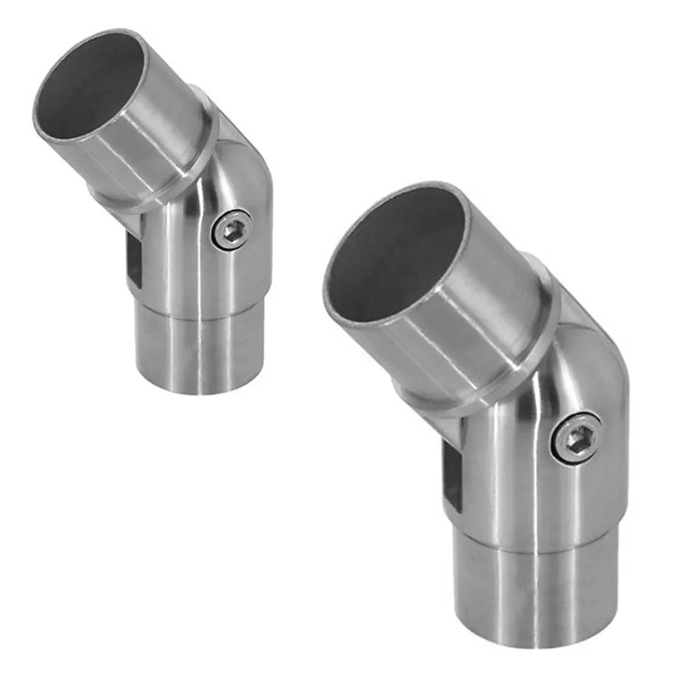 MySystem Accessoire D'Escalier<2 x Raccord orientable pour tube diam. 42,4 x 2 mm - Inox 304