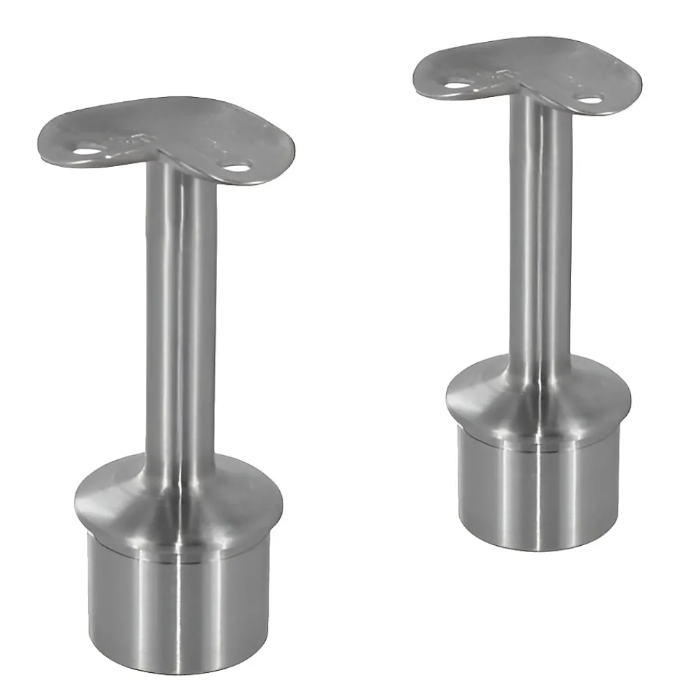 MySystem 2 x Support 90 degrés main courante diam. 42,4 à coller sur tube diam. 42,4 x 2 mm - Inox 304- Accessoire D'Escalier