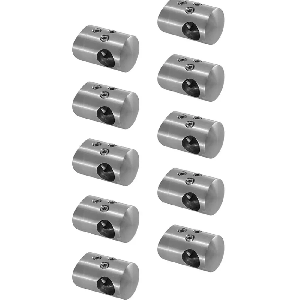 MySystem Accessoire D'Escalier<10 x Support de liaison transerval sur Tube diam. 42,4 pour Barre diam. 12 mm - Inox 304