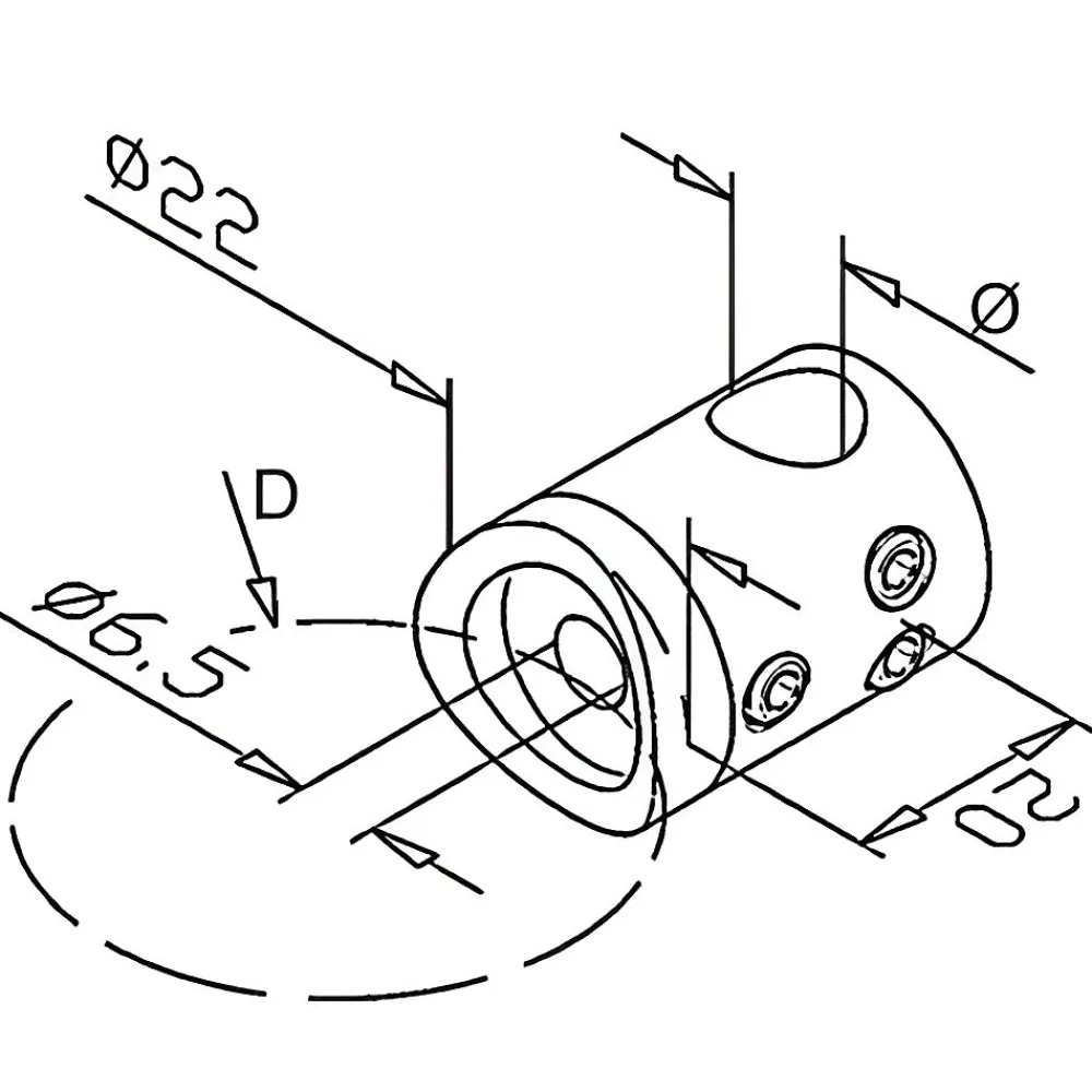 MySystem Accessoire D'Escalier<10 x Support de liaison transerval sur Tube diam. 42,4 pour Barre diam. 12 mm - Inox 304