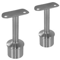 MySystem 2 x Support main courante diam. 42,4 à coller sur tube diam. 42,4 x 2 mm - Inox 316- Accessoire D'Escalier