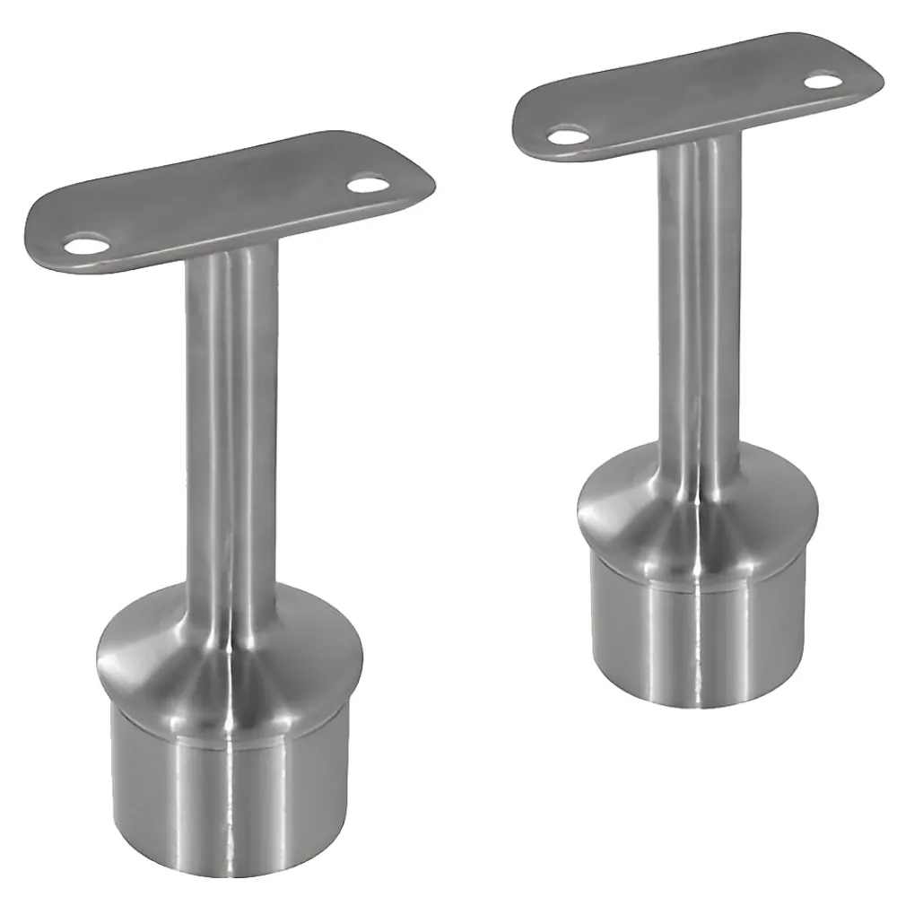 MySystem 2 x Support main courante diam. 42,4 à coller sur tube diam. 42,4 x 2 mm - Inox 316- Accessoire D'Escalier