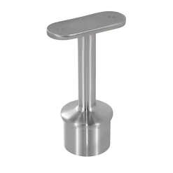 MySystem 2 x Support main courante plate à coller sur tube diam. 42,4 x 2 mm - Inox 304- Accessoire D'Escalier