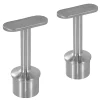 MySystem Accessoire D'Escalier<2 x Support main courante plate à coller sur tube diam. 42,4 x 2 mm - Inox 316