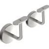 MySystem 2 x Support mural fixe - Main courante plate - Platine 3 trous fraisés + CACHE - Inox 304- Accessoire D'Escalier