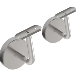 MySystem 2 x Support mural fixe - Main courante diam. 42,4 mm - Platine 3 trous fraisés + CACHE - Inox 304- Accessoire D'Escalier