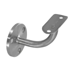 MySystem 2 x Support mural fixe - Main courante diam. 42,4 mm - Platine 3 trous fraisés - Inox 316- Accessoire D'Escalier