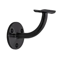 MySystem 2 x Support mural fixe - Main courante diam. 42,4 mm - Platine 3 trous fraisés - Noir anthracite- Accessoire D'Escalier