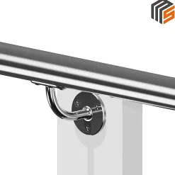 MySystem Accessoire D'Escalier<2 x Support mural fixe - Main courante diam. 42,4 mm - Platine 3 trous fraisés - Inox 304