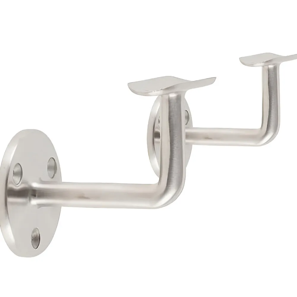 MySystem 2 x Support mural fixe - Main courante diam. 42,4 mm - Platine 3 trous fraisés - Inox 316- Accessoire D'Escalier