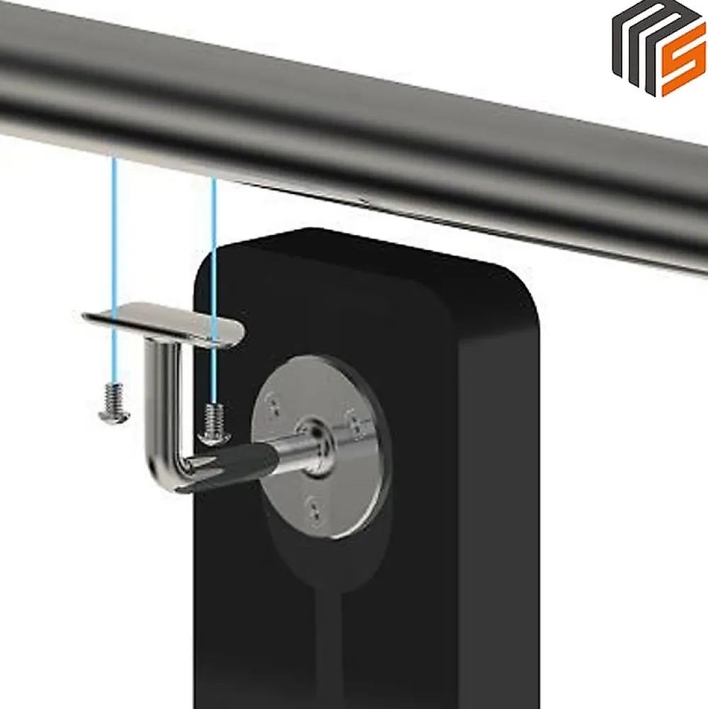 MySystem 2 x Support mural fixe - Main courante diam. 42,4 mm - Platine 3 trous fraisés - Inox 316- Accessoire D'Escalier