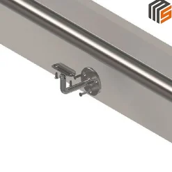 MySystem Accessoire D'Escalier<2 x Support mural orientable - Main courante diam. 42,4 mm - Platine 3 trous fraisés - Inox 304