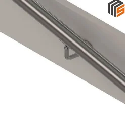 MySystem Accessoire D'Escalier<2 x Support mural orientable - Main courante diam. 42,4 mm - Platine 3 trous fraisés - Inox 304