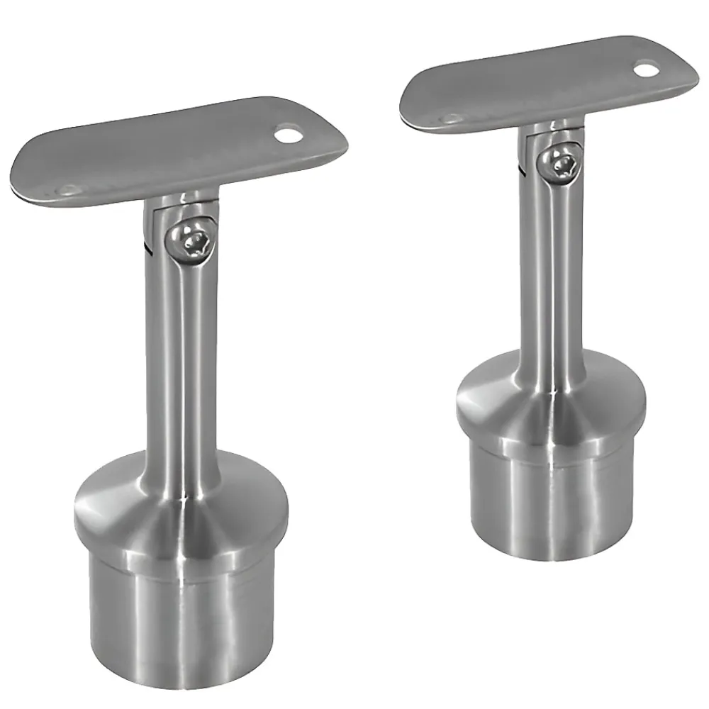 MySystem 2 x Support orientable main courante diam. 42,4 à coller sur tube diam. 42,4 x 2 mm - Inox 304- Accessoire D'Escalier