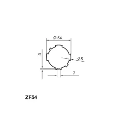 Nice ADAPTATION ROUE ET COURONNE ZF54 POUR MOTEUR ERA M- Volet Roulant