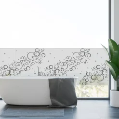 Ambiance Sticker Adhésif Film Fenêtre Anti Regard Occultant - BULLES XL - Stickers Autocollant Brise-Vue pour Vitres & Porte de Douche - 40X200cm- Film Occultant Pour Vitrage