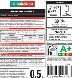 Parexlanko Ragréage Et Primaire Pour Carrelage<Adjuvant joint carrelage Super+ 0,5L