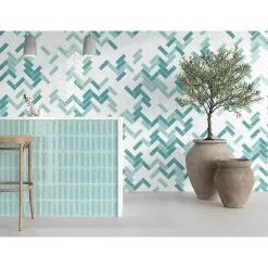 Lux Mosaic Carrelage Mural Uni|Carrelage Mural Pour Douche<Altea Mint Série Revêtement grès cérame premium 5x15 cm.