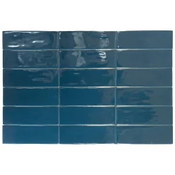 Lux Mosaic Altea Navy Blue Série Revêtement grès cérame premium 5x15 cm.- Carrelage Mural Uni|Carrelage Mural Pour Wc