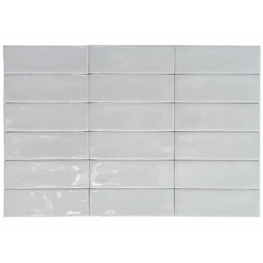 Lux Mosaic Carrelage Mural Uni<Altea Pearl Série Revêtement grès cérame premium 5x15 cm.