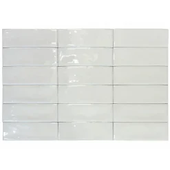 Lux Mosaic Carrelage Mural Uni<Altea White 5x15 cm Carrelage Grès Cérame Premium