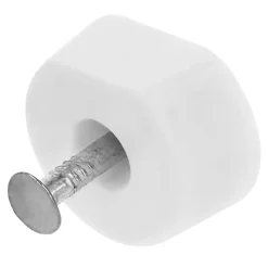Amig - Taquet en plastique à clou 163 - 15 x 7 x 19 mm - Plastique - Blanc- Accessoire D'Escalier