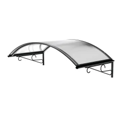 Arctom Auvent Et Marquise<Auvent Ala 140x80, couleur anthracite RAL7016, plaque incolore