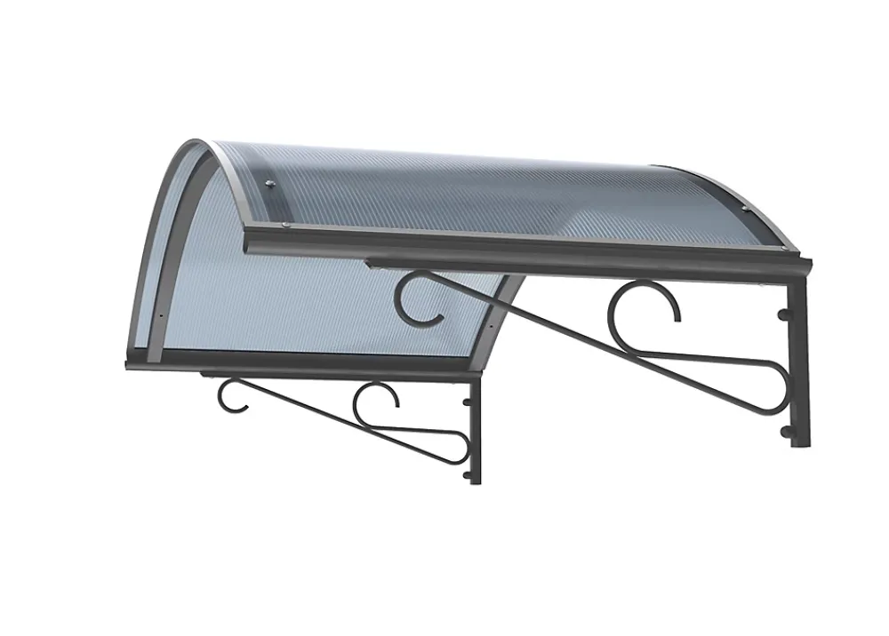 Arctom Auvent Et Marquise<Auvent Ala 140x80, couleur anthracite RAL7016, plaque anthracite