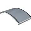 Arctom Auvent ARC 160x70, couleur blanc RAL7016, plaque anthracite- Auvent Et Marquise