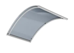 Arctom Auvent ARC 160x70, couleur blanc RAL7016, plaque anthracite- Auvent Et Marquise