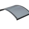 Arctom Auvent ARC 160x70, couleur anthracite RAL7016, plaque anthracite- Auvent Et Marquise