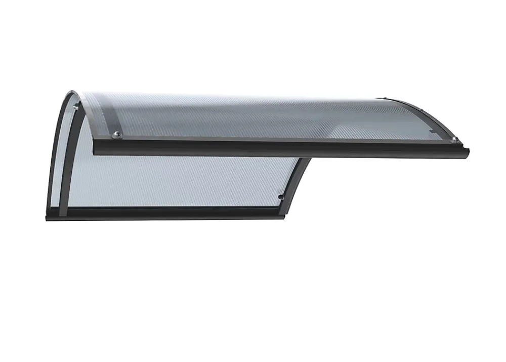 Arctom Auvent ARC 160x70, couleur anthracite RAL7016, plaque anthracite- Auvent Et Marquise