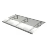 Arctom Auvent Et Marquise<Auvent Blue 197x89, couleur silver inox, plaque incolore PMMA