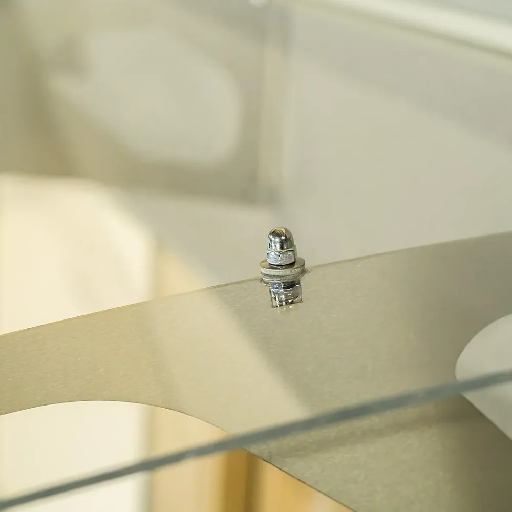 Arctom Auvent Et Marquise<Auvent Blue 197x89, couleur silver inox, plaque incolore PMMA
