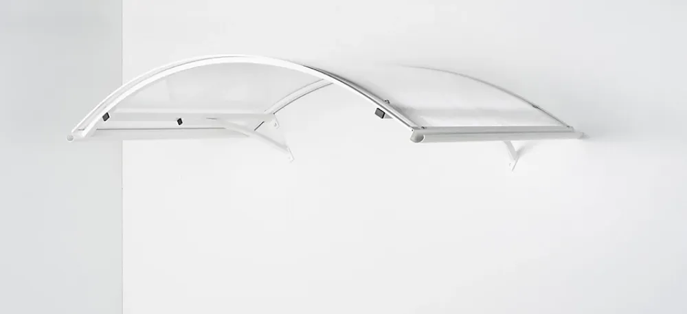 Arctom Auvent Et Marquise<Auvent CA 160x90, couleur blanc RAL9016, plaque incolore