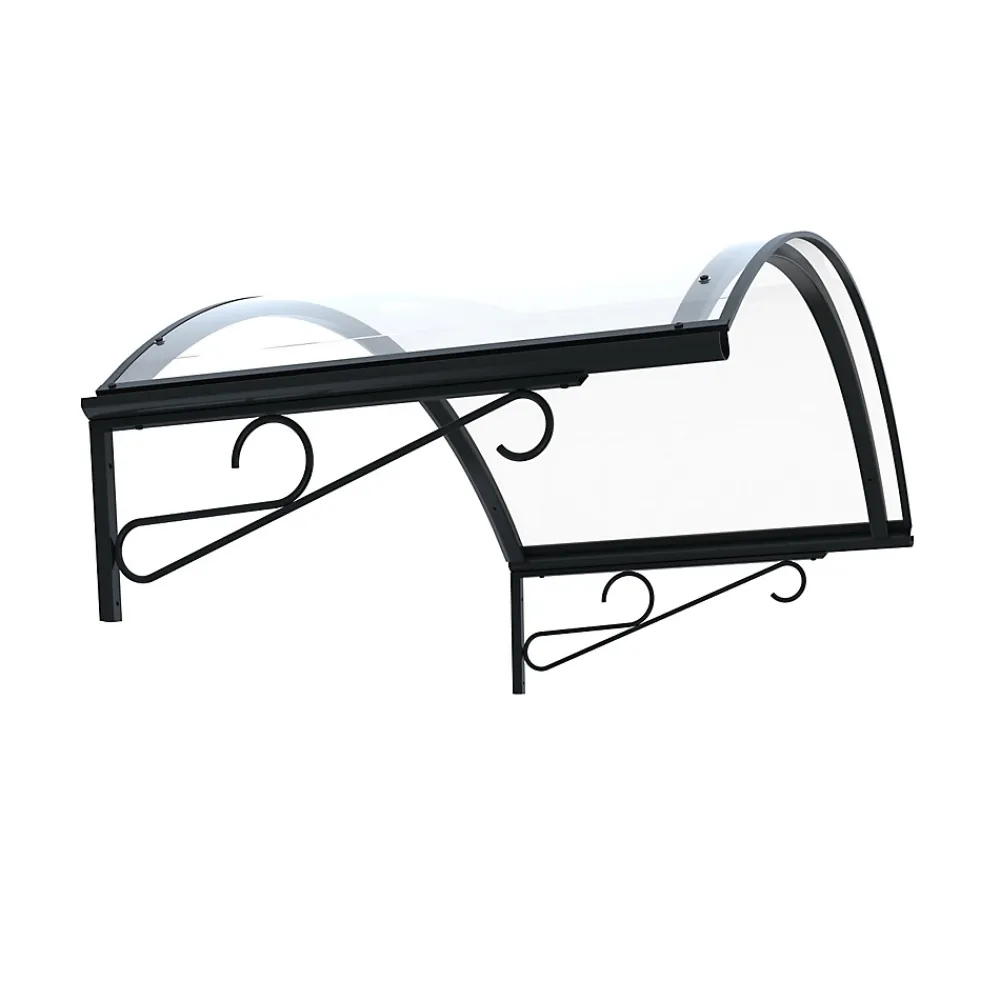 Arctom Auvent Et Marquise<Auvent Coti 140x80, couleur anthracite RAL7016, plaque incolore, polycarbonate solide