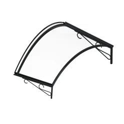 Arctom Auvent Et Marquise<Auvent Coti 140x80, couleur anthracite RAL7016, plaque incolore, polycarbonate solide