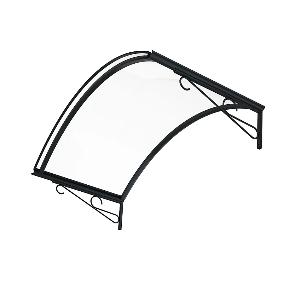 Arctom Auvent Et Marquise<Auvent Coti 140x80, couleur anthracite RAL7016, plaque incolore, polycarbonate solide