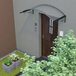 Arctom Auvent Et Marquise<Auvent Coti 140x80, couleur anthracite RAL7016, plaque incolore, polycarbonate solide