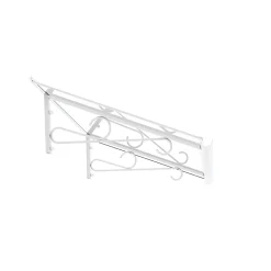 Arctom Auvent Et Marquise<Auvent Fosti 140x79, couleur blanc RAL9016, plaque incolore, polycarbonate solide