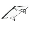 Arctom Auvent Fosti 140x79, couleur anthracite RAL7016, plaque incolore, polycarbonate solide- Auvent Et Marquise