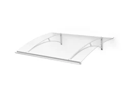 Arctom Auvent Gomo 160x84,5, couleur blanc RAL9016, plaque incolore PMMA- Auvent Et Marquise