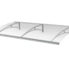 Arctom Auvent Gomo 197x84,5, couleur blanc RAL9016, plaque incolore PMMA- Auvent Et Marquise