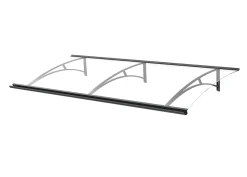 Arctom Auvent Et Marquise<Auvent Gomo 197x84,5, couleur anthracite RAL7016, plaque incolore PMMA