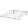 Arctom Auvent Kamios 150x83,5, couleur blanc RAL9016, plaque incolore PMMA- Auvent Et Marquise