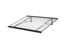 Arctom Auvent Kamios 150x83,5, couleur anthracite RAL7016, plaque incolore PMMA- Auvent Et Marquise