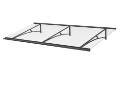 Arctom Auvent Et Marquise<Auvent Kamios 197x83,5, couleur anthracite RAL7016, plaque incolore PMMA